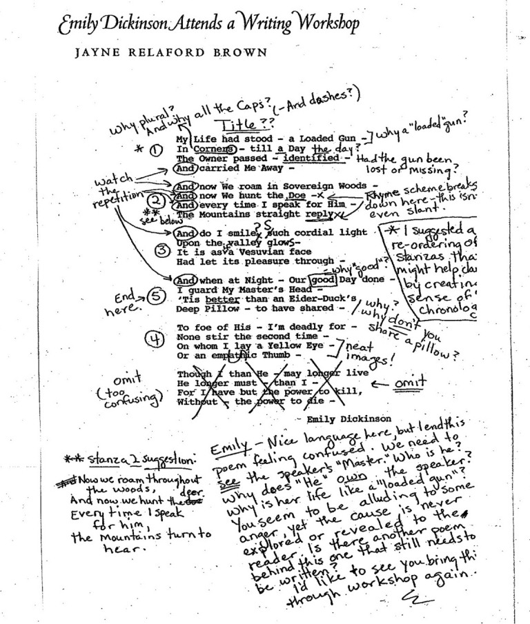 What If Emily Dickinson Attended A Writing Workshop? What If Emily Dickinson Attended A Writing Workshop?