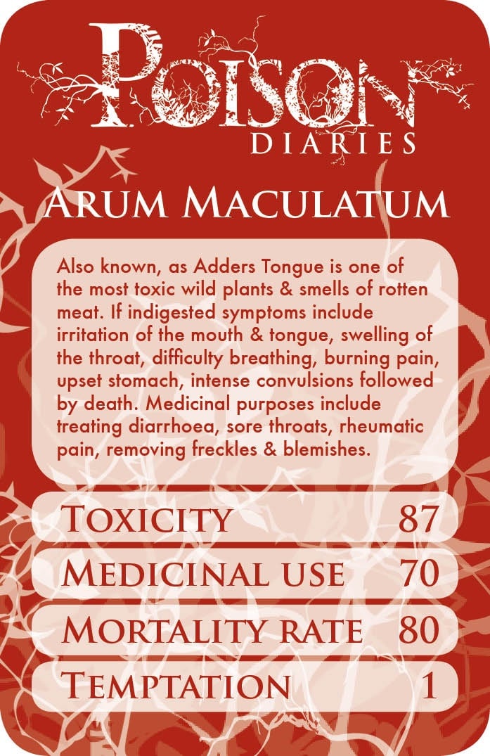 Arum Maculatum - 10 Deadly Poisons - A Crime Writer's Resource Arum Maculatum - 10 Deadly Poisons - A Crime Writer's Resource