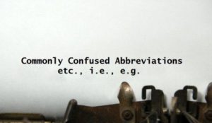 Commonly Confused Abbreviations