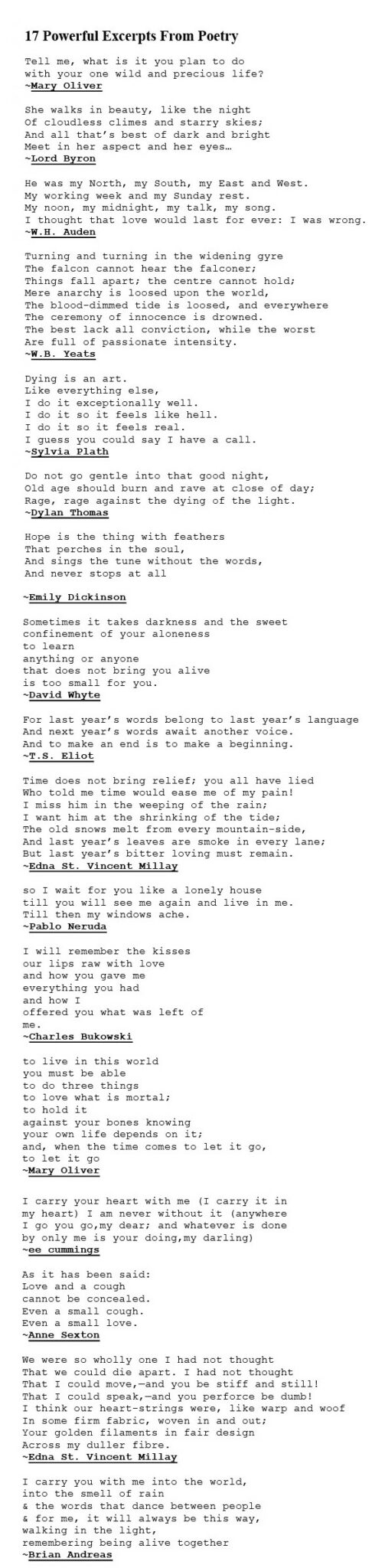 17 Of The Most Powerful Excerpts From Poetry - Writers Write