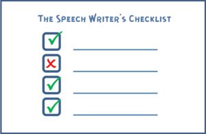 The Speechwriter's Checklist