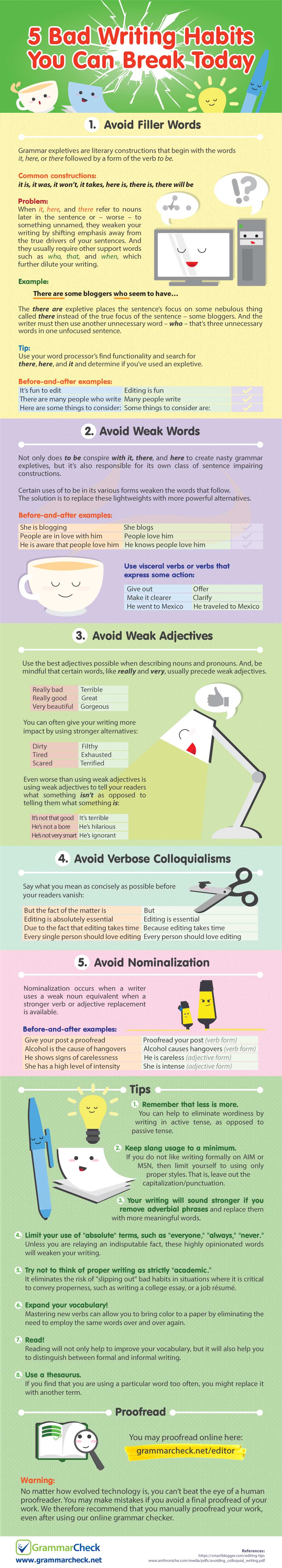 5 Bad Writing Habits You Can Break Today 5 Bad Writing Habits You Can Break Today