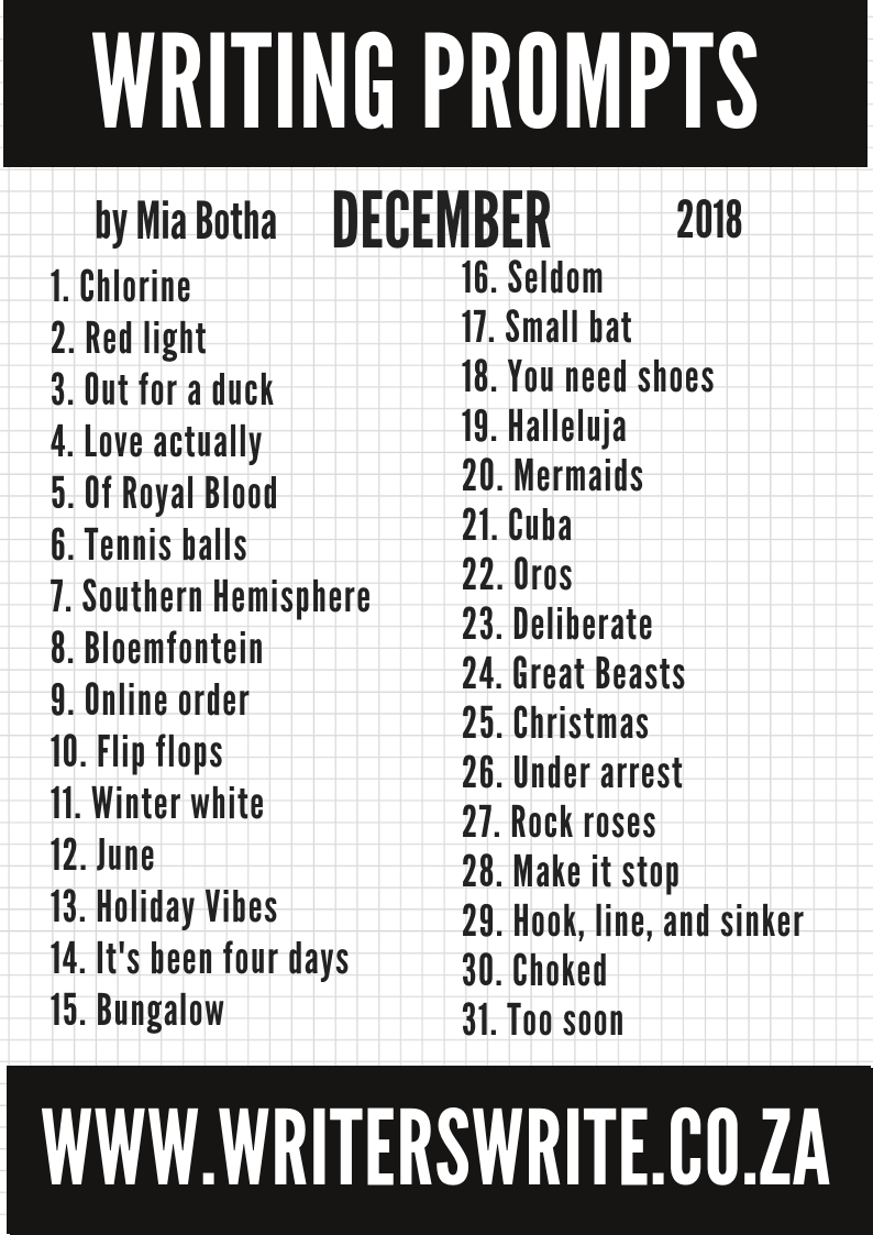 31 Writing Prompts For December 2018 31 Writing Prompts For December 2018