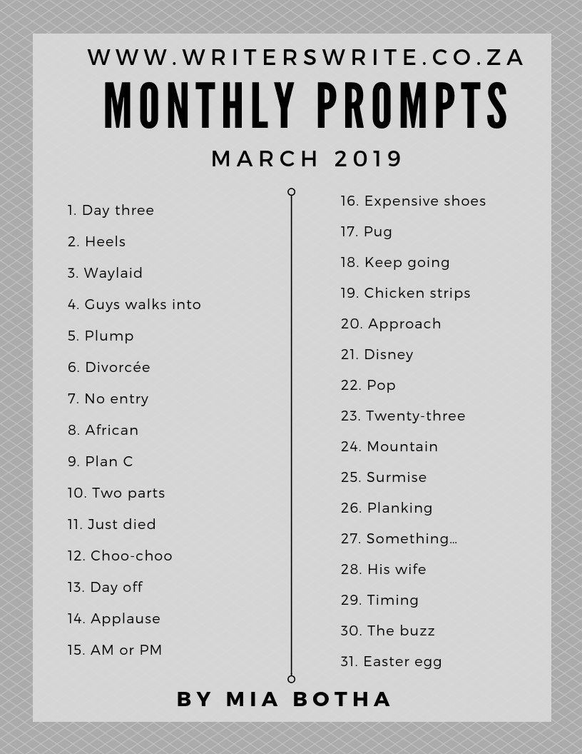 31 Writing Prompts For March 2019 31 Writing Prompts For March 2019
