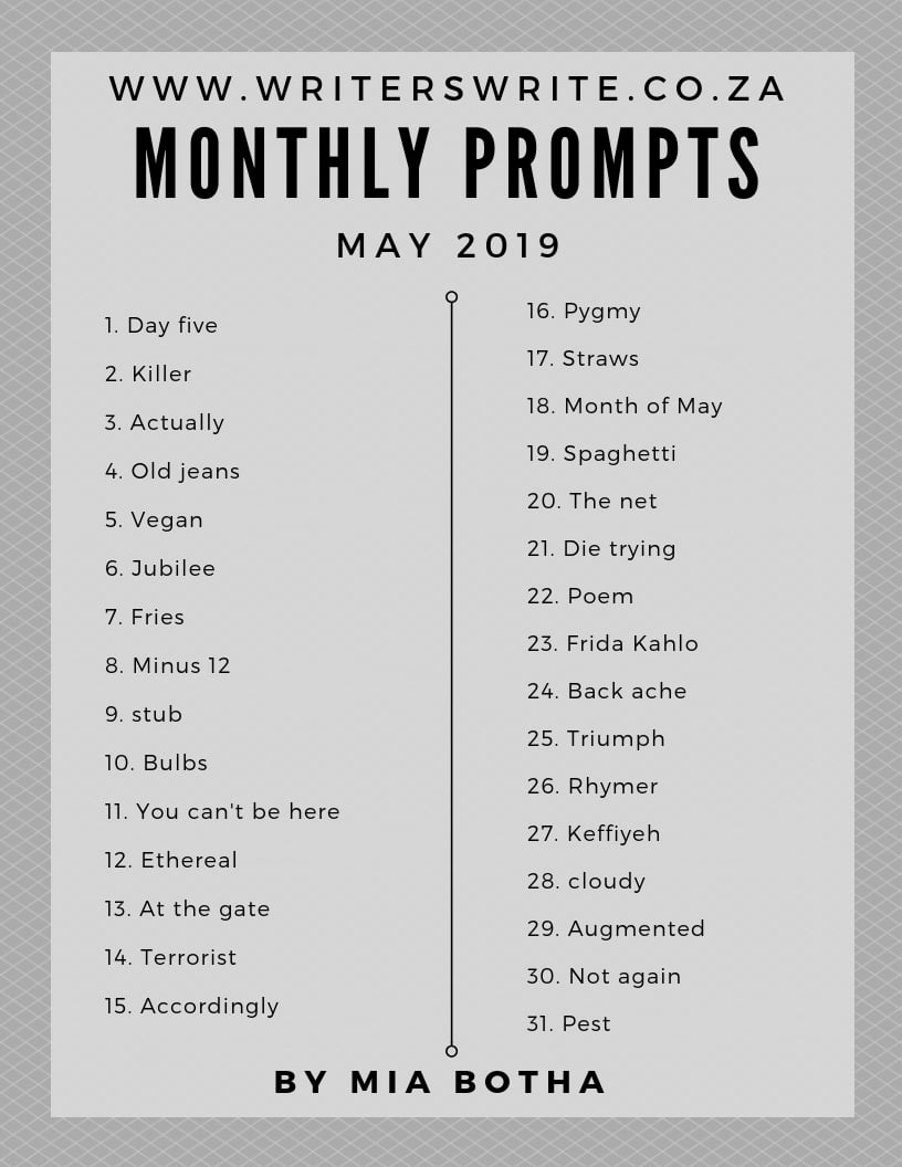 31 Writing Prompts For May 2019 31 Writing Prompts For May 2019
