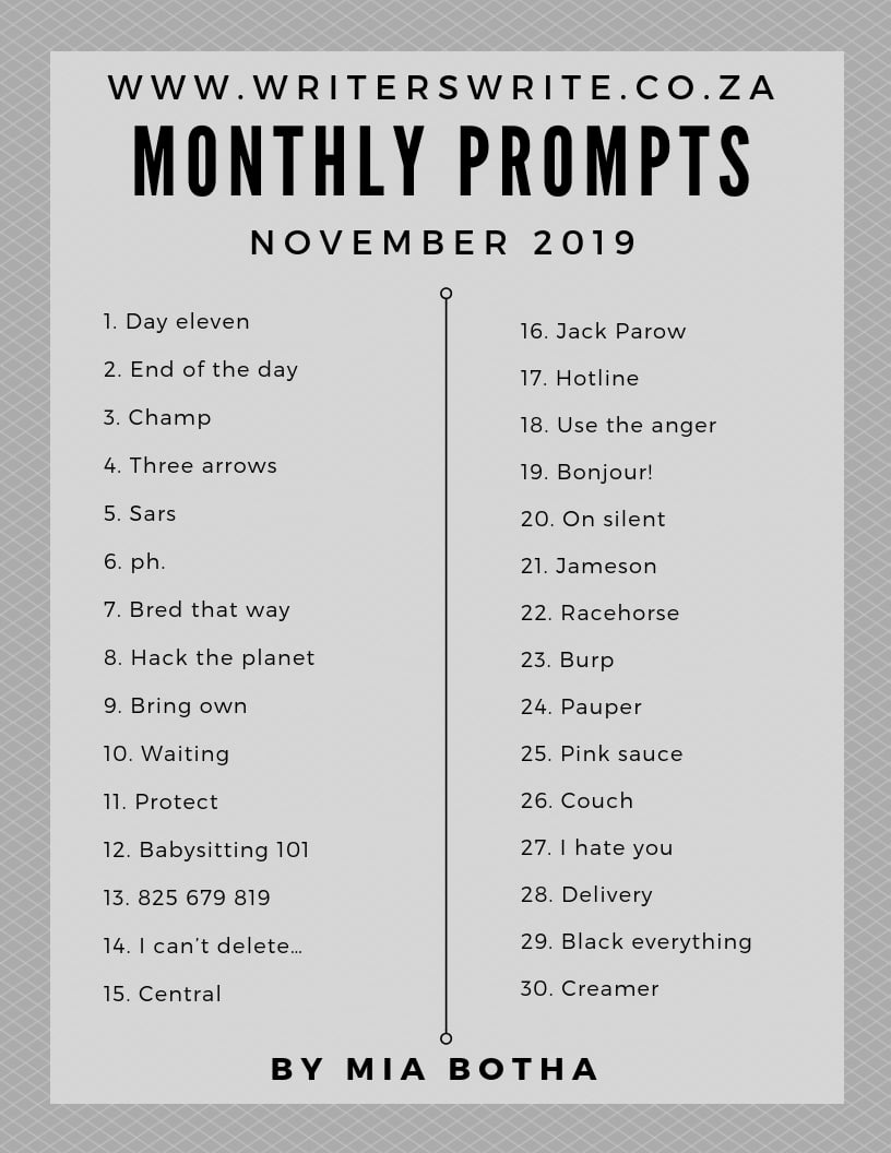 30 Writing Prompts For November 2019 30 Writing Prompts For November 2019