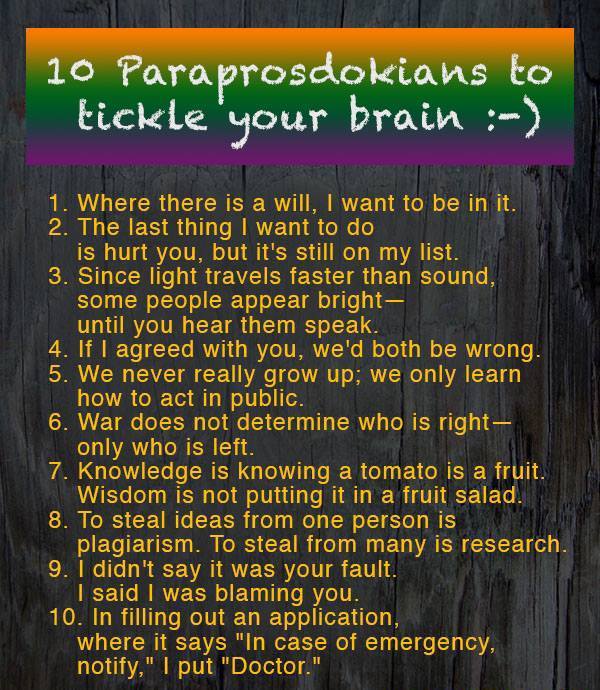 What Is A Paraprosdokian? What Is A Paraprosdokian?