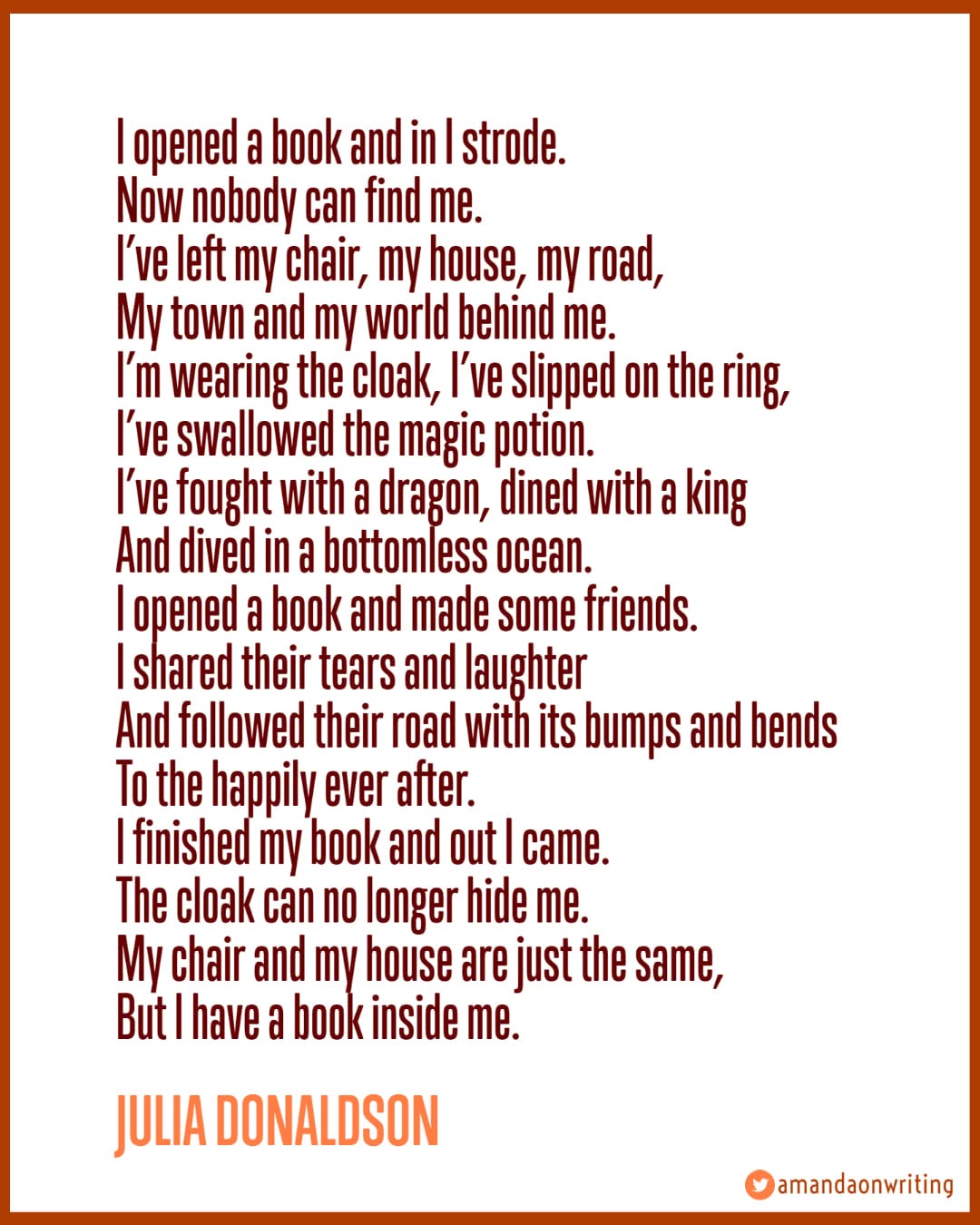 Julia Donaldson Poem Julia Donaldson Poem